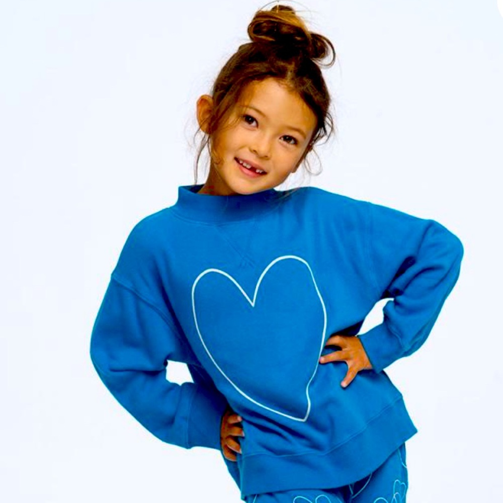 Kids Chaser Brand Girls | Linear Heart Pullover Size 10